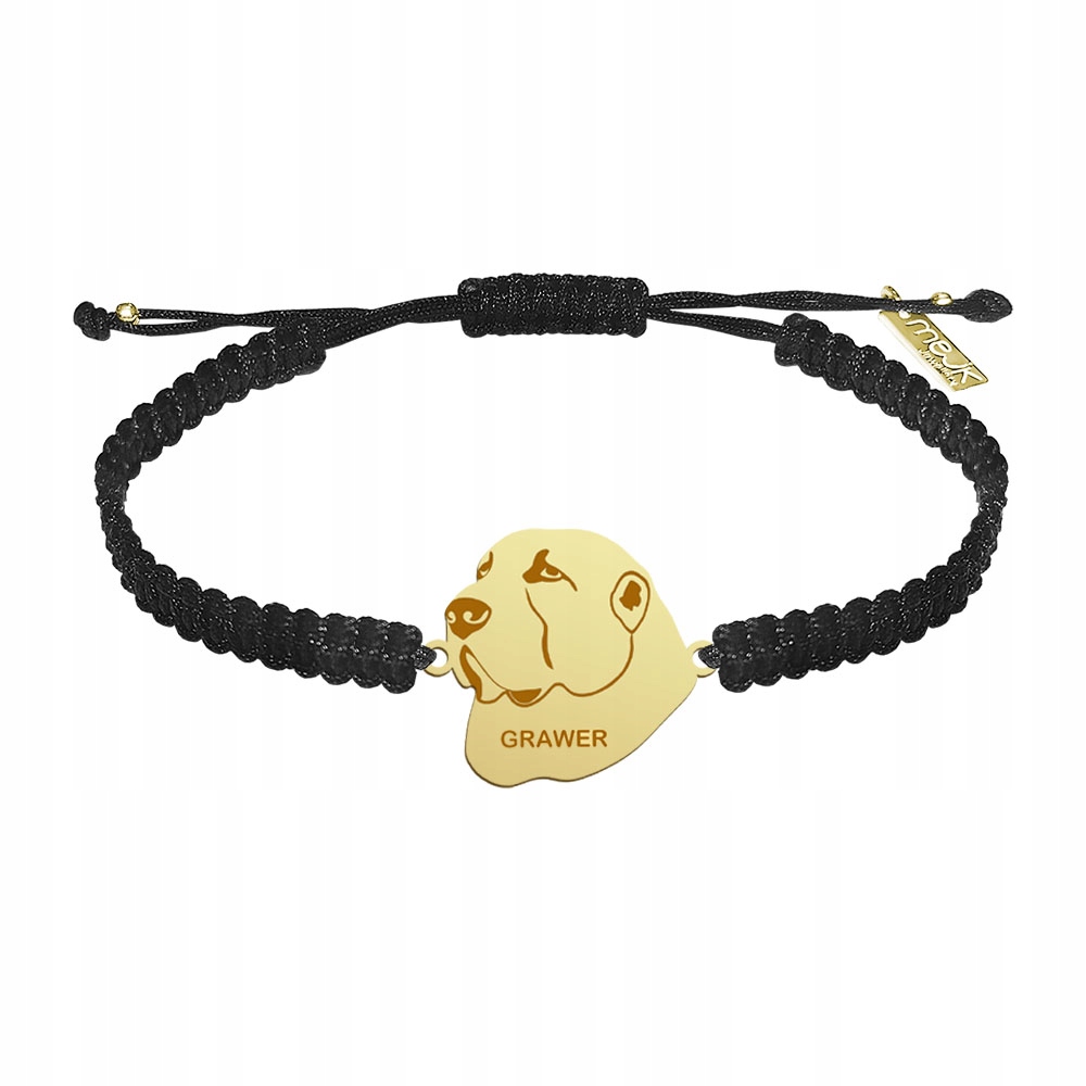 Zlatý náramek ze středoasijského ovčáka Stříbro 925 Makramé Gravírování