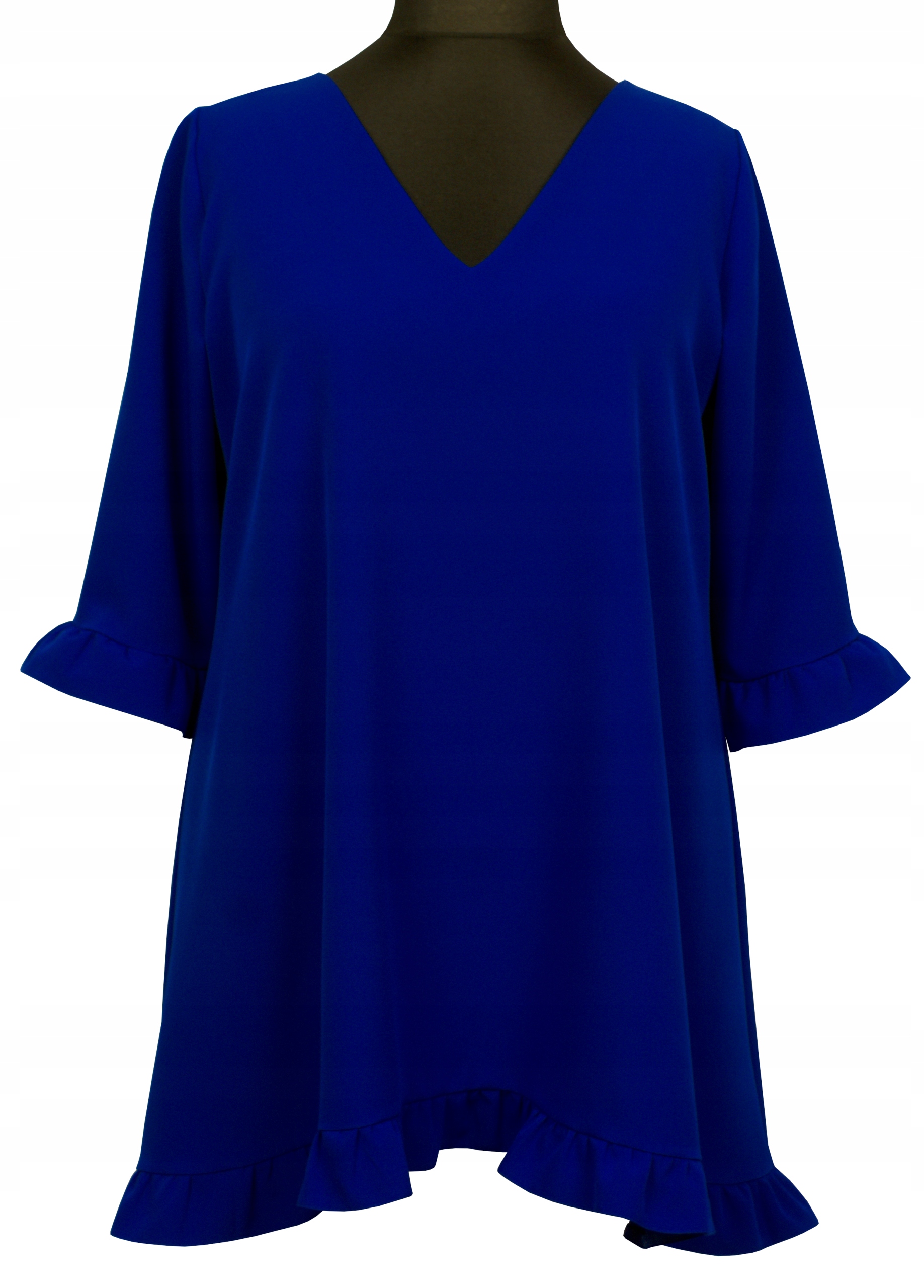 

Bluzka damska tunika luźna chabrowa plus size 48