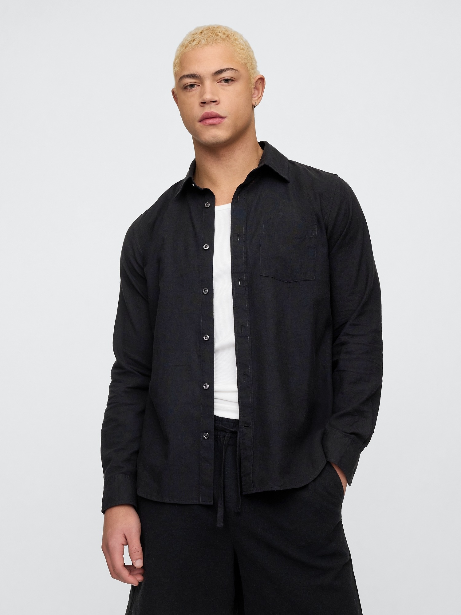 Lněná košile Standard Fit