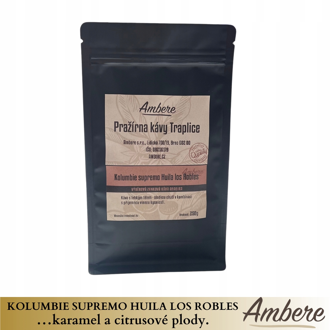 Levně Káva Ambere Kolumbie Supremo Huila Los Robles 100% Arabika