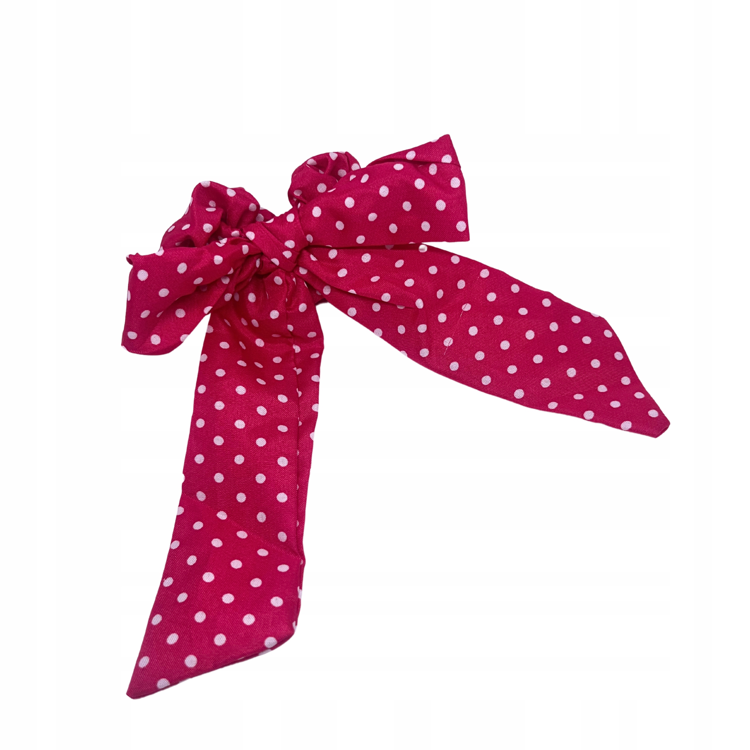 Scrunchie Gumka z Kokardą Różowa w kropki Marka Inna marka