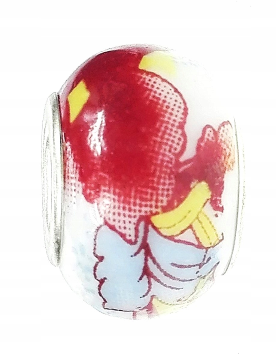 

Zawieszka beads ceramiczny kwiaty czerwone duże