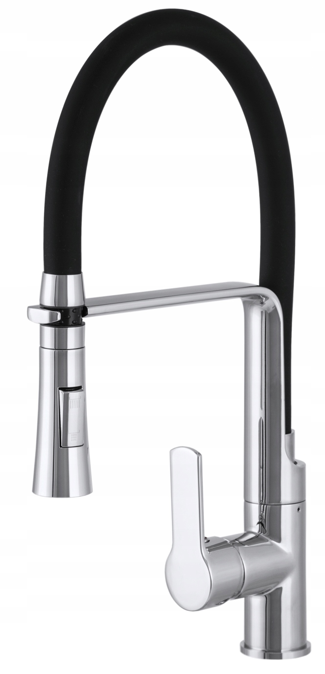 Kuchynská Batéria Chróm S Výsuvným Výtokom, Dvojfunkčný Kohútik, Strieborný Vegas