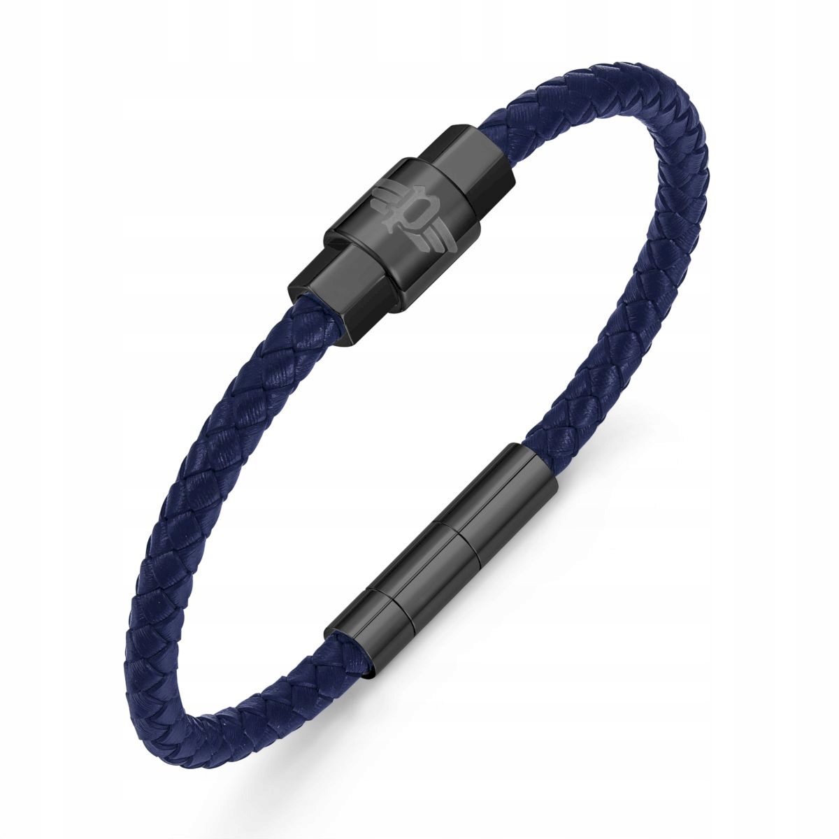 Tmavě modro-černý pánský náramek Police Geometric Metal PEAGB0001403