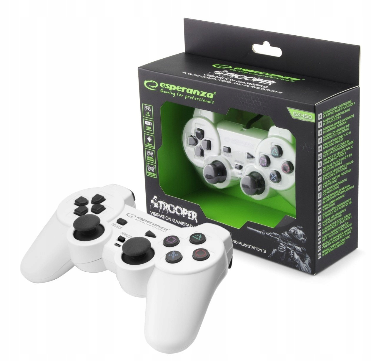 

Gamepad Pad Do PS3 Pc 2 x Wibracja Usb Analog