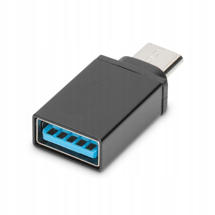 Męski 24-pinowy Usb-c Żeński 9-pinowy Usb typu A Czarny