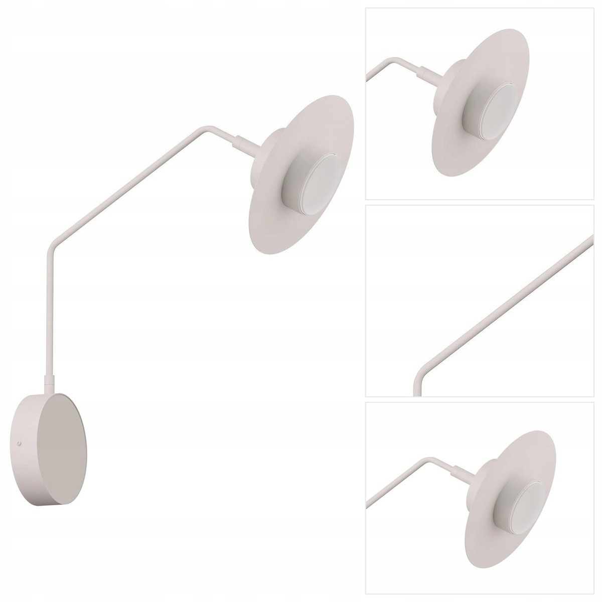 Béžové nástěnné svítidlo Charlie na výložníku, moderní, nad zrcadlem Sigma Lighting