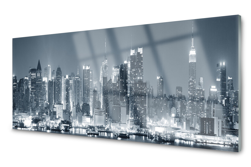 

Panel szklany do kuchni Dekor Miasto Domy 125x50