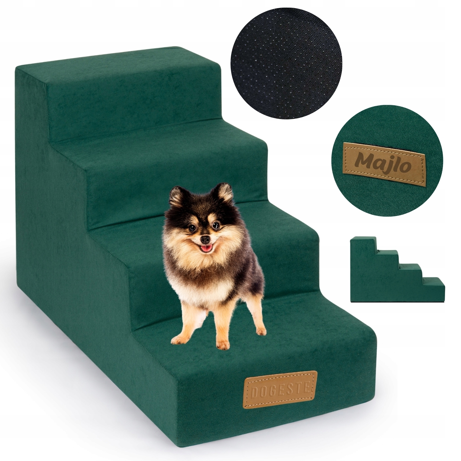 Schody pro psa kočku Schody 4 stupně rampa plošina 40 cm Gravírování jméno Bonus