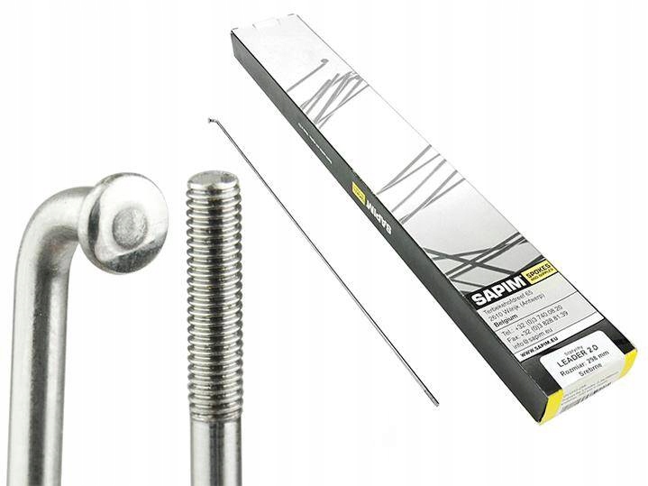 Szprycha rowerowa Sapim Leader 2,0 mm x 292 mm srebrna (bez nypla)