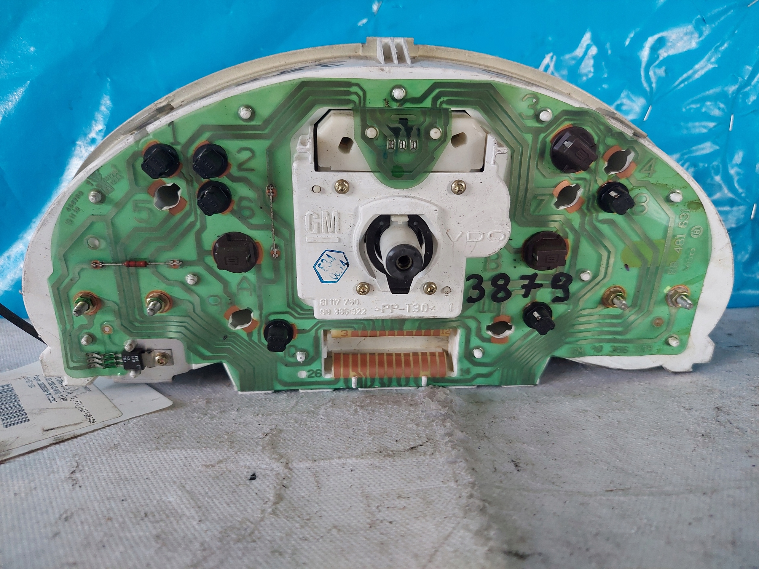 dials clock CORSA B 1.2 B 90386322