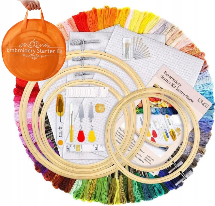 Sada Na Vyšívání Jehly Mulina Diy Muliny Nitě 100 Ks