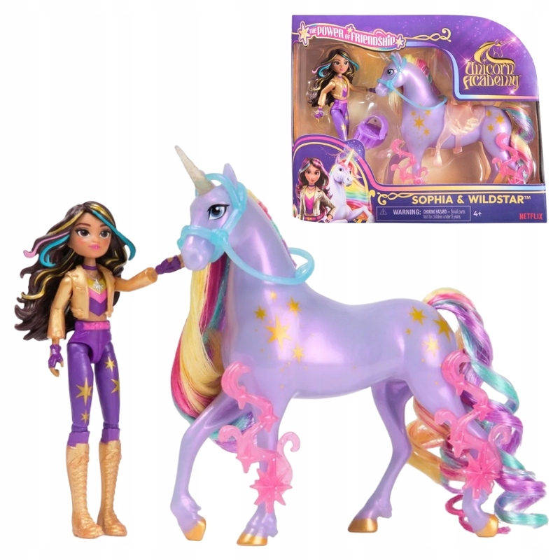 UNICORN ACADEMY ZESTAW LALKA SOPHIA I JEDNOROŻEC WILDSTAR + AKCESORIA