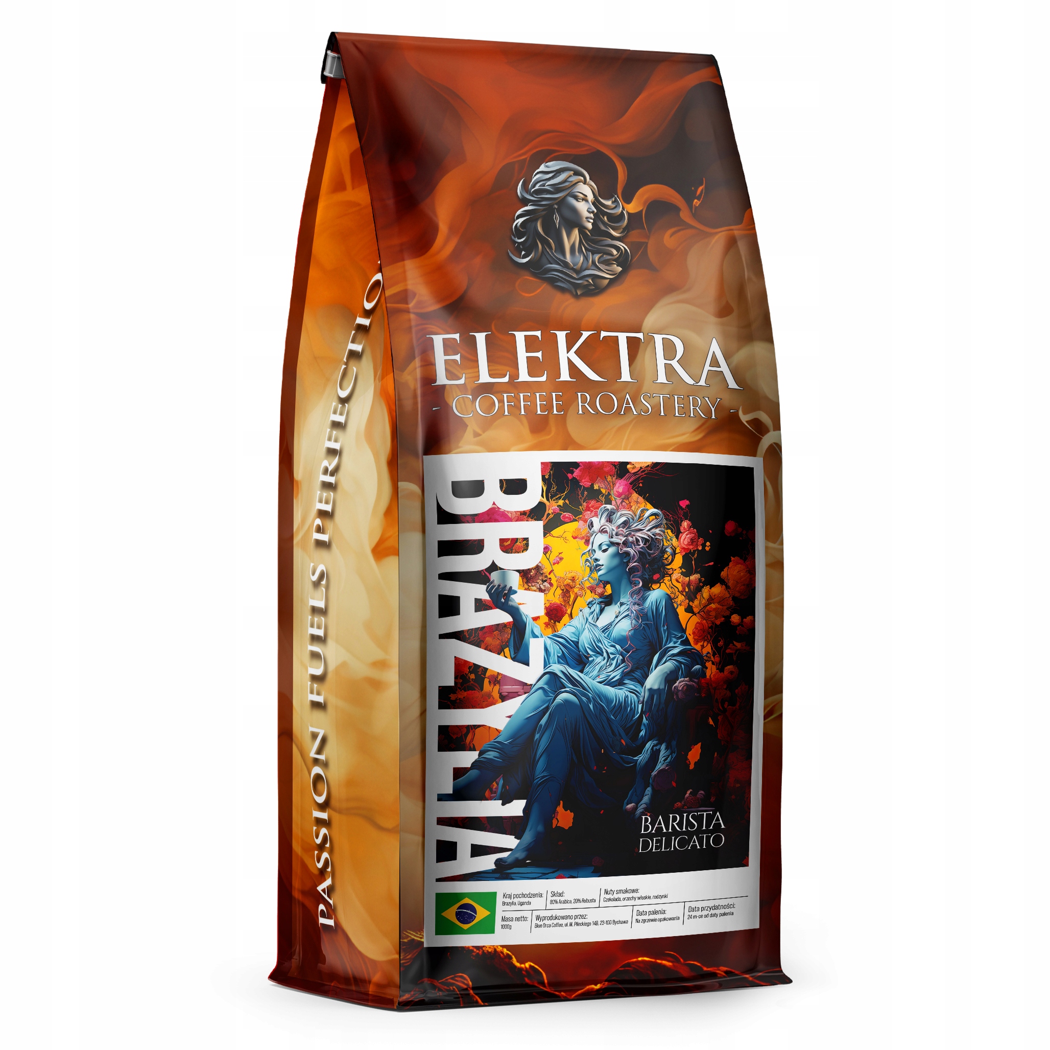 Levně Káva zrnková Elektra Káva Zrnková Brazílie Čerstvě Pražená Elektra 1KG