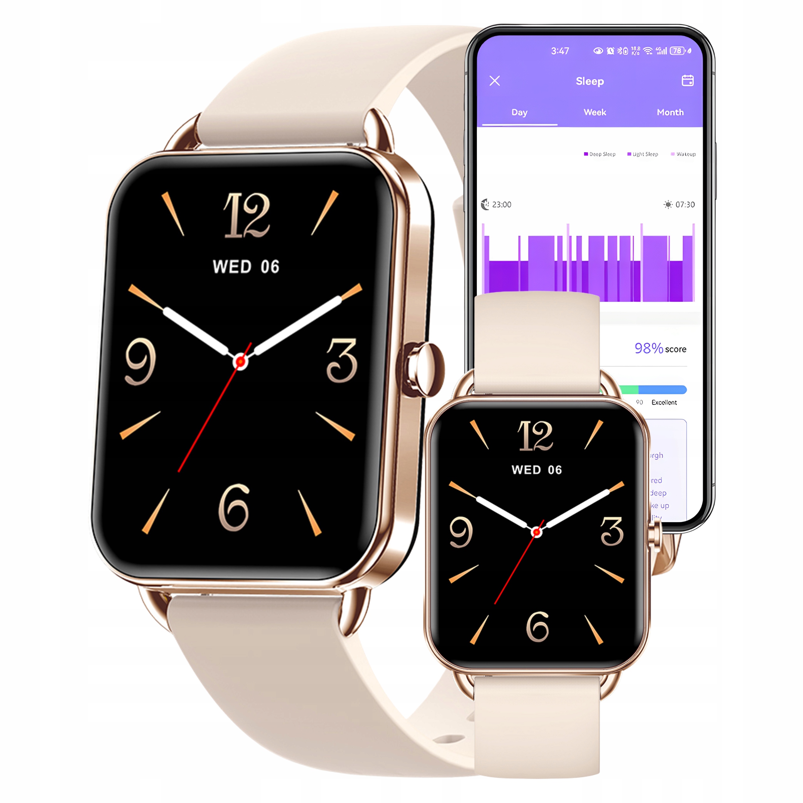 Colmi P20 Chytré sportovní hodinky Bluetooth 5.0 Amoled – Zlaté