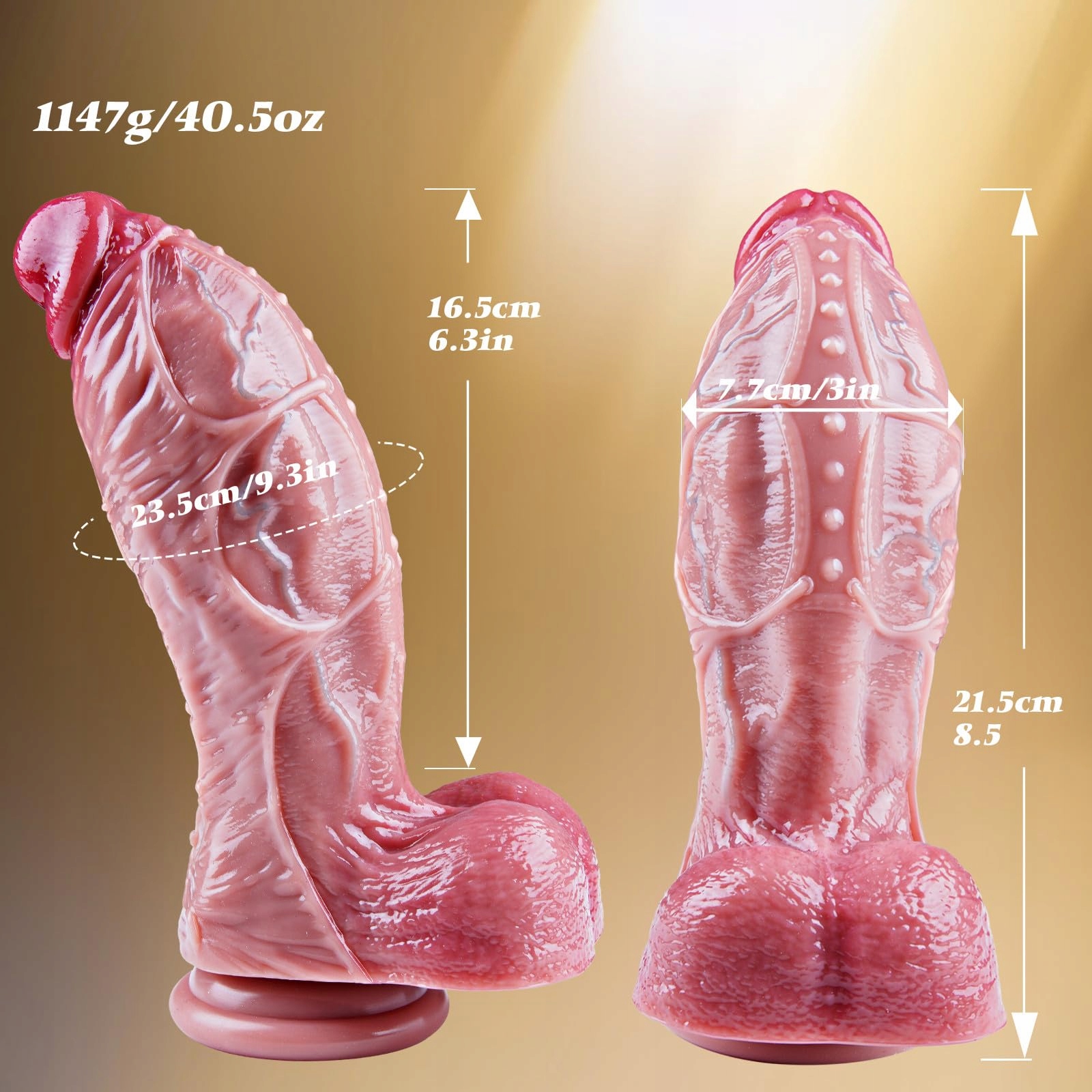 DILDO KING Duży Realistyczny Silikonowy Dildo Z Przyssawką Dla Par — miniatura 7