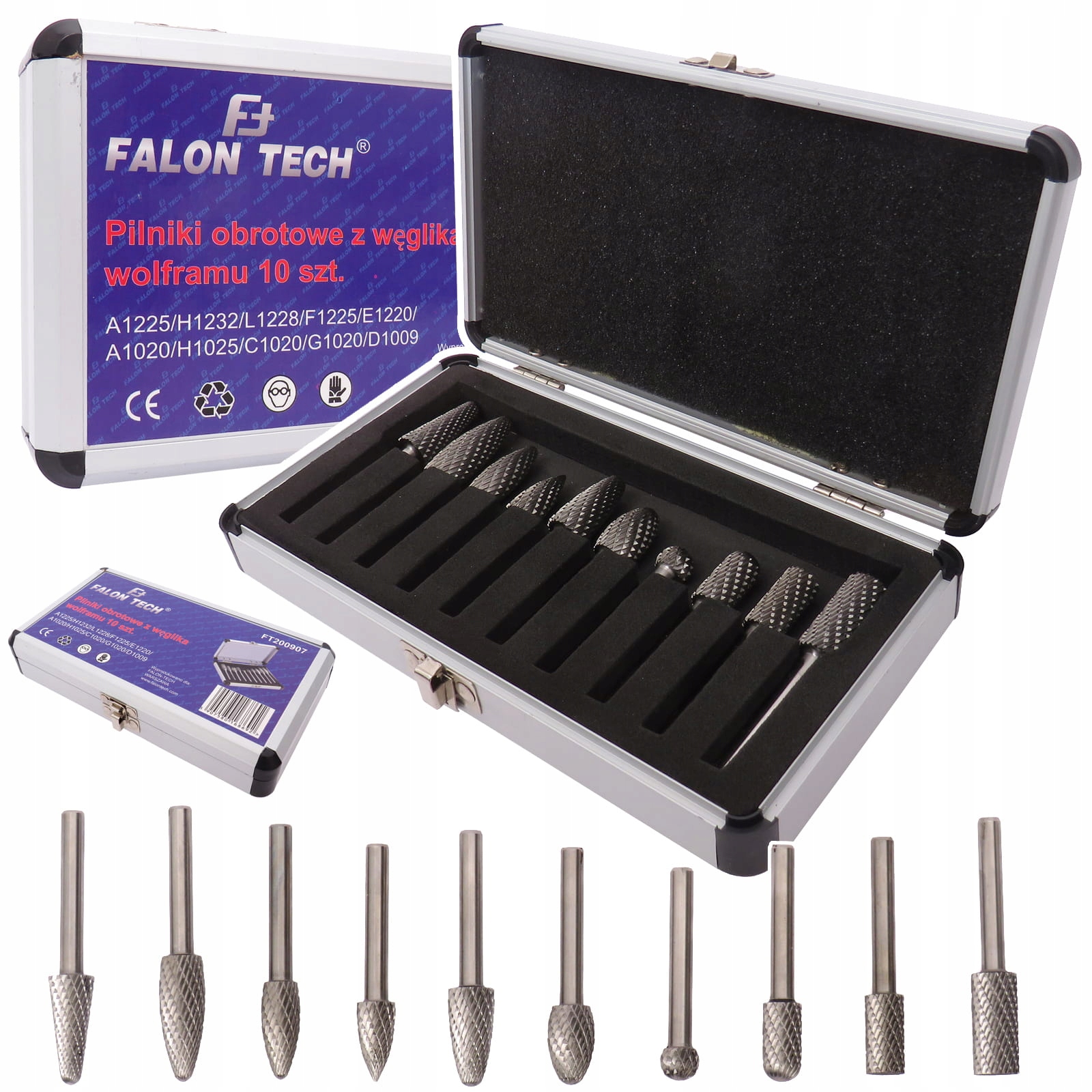 Zestaw Pilników Frezów Obrotowych Do Metalu 10EL