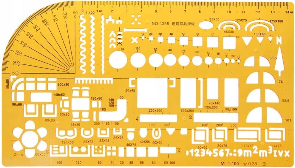 Szablon rysunek projekt linijka krzywizna okrg