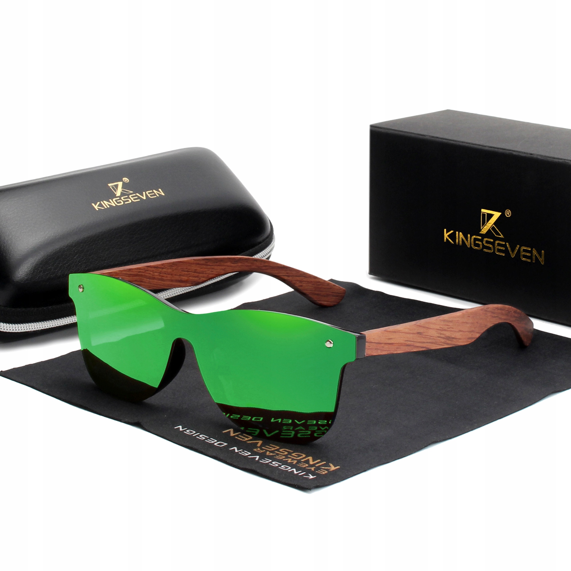 

Okulary przeciwsłoneczne Kingseven UV400 Drewniane