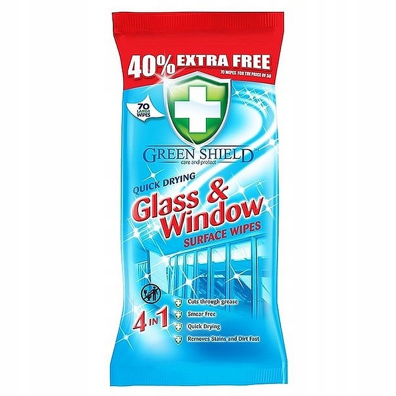 

Green Shield Chusteczki do Szyb i Okien 70 szt Uk