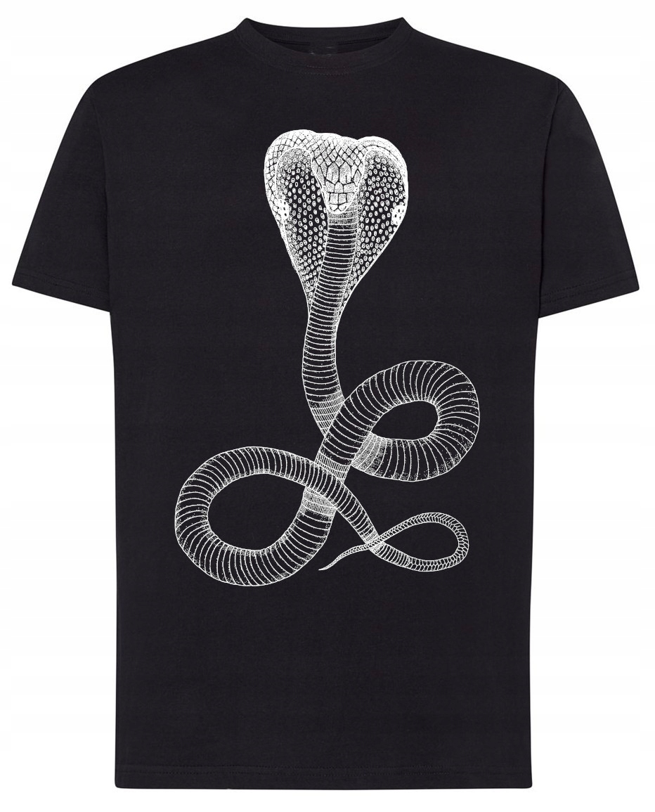

Kobra Wąż T-shirt Męski Logo Nadruk Rozm.L
