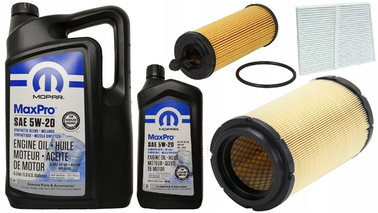 MOPAR 5W20 6L + FILTRY RAM PROMASTER 3,6 2014-2022