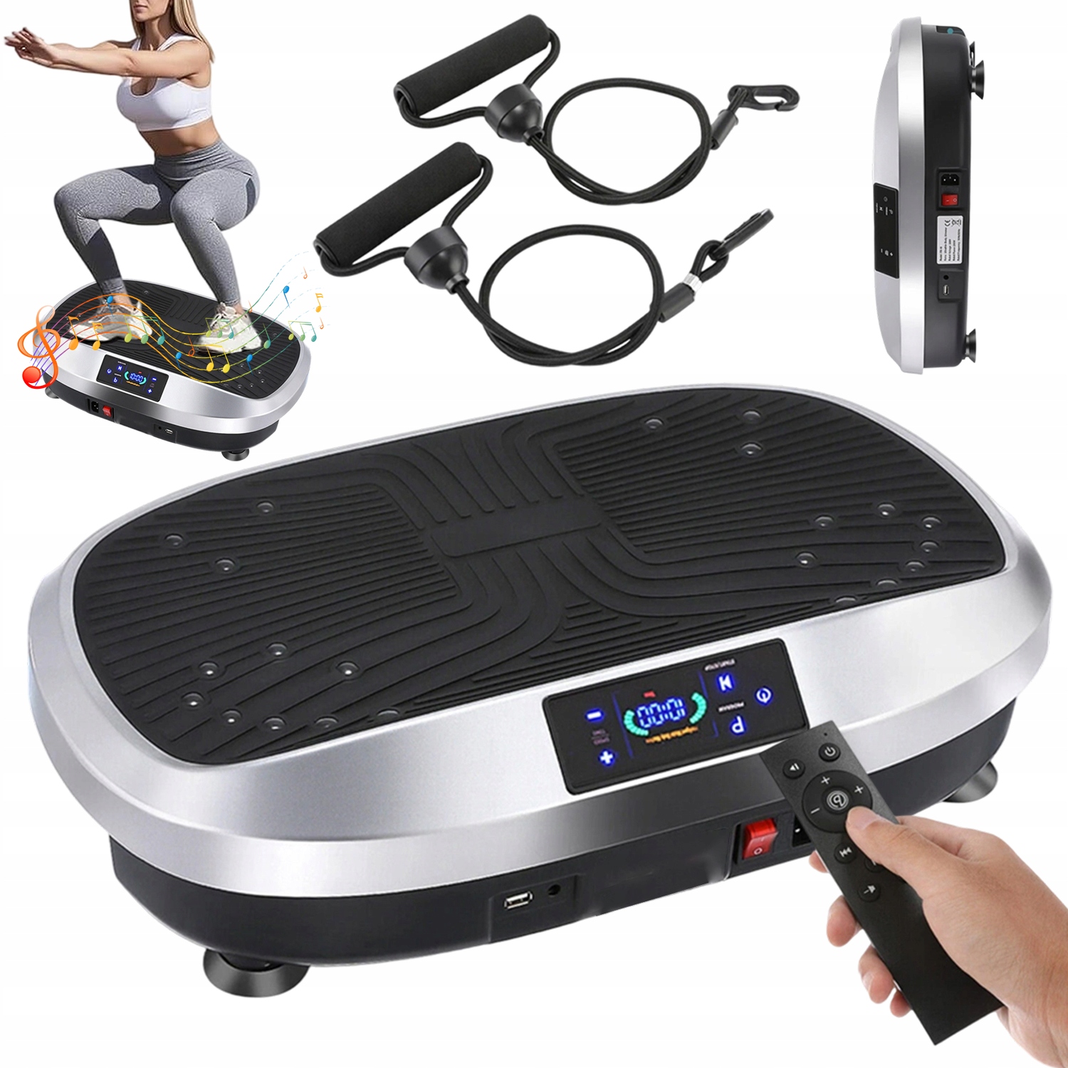 Vibrační Plošina S Led Dálkovým Ovládáním, Displej Pásu Pro Kompletní Cvičení