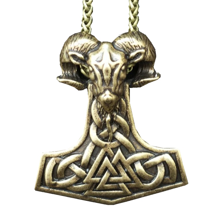 

Naszyjnik Młot Thora Valknut Kompas Baran 126
