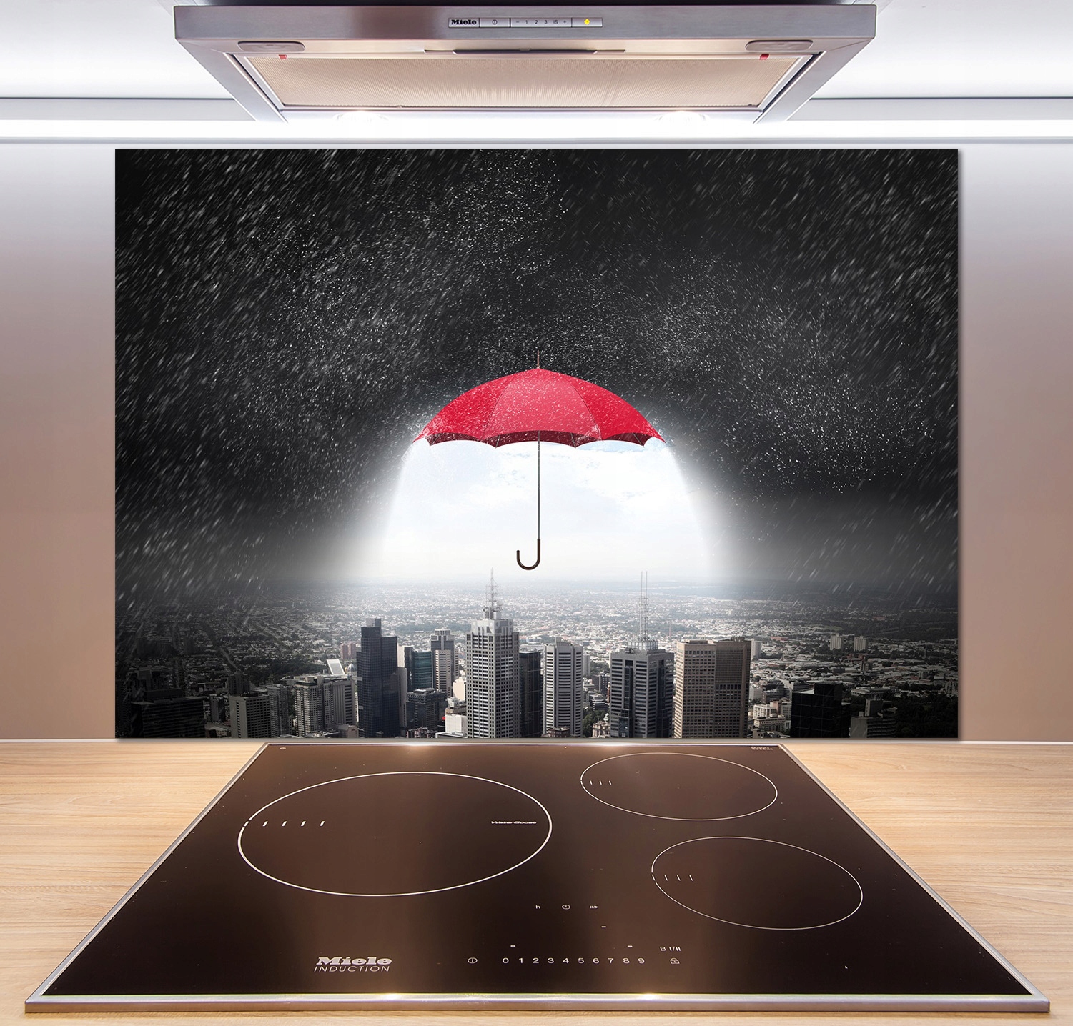 

Panel lacobel Parasol nad miastem 100x70 cm + Klej