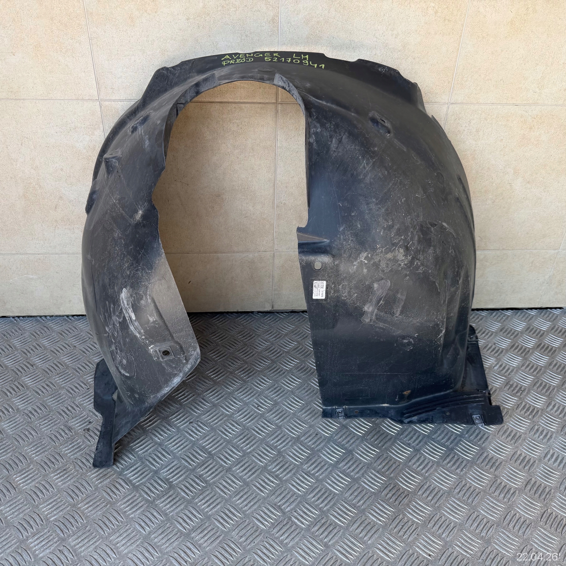 mudguard front left JEEP AVENGER 2024 ROK 52170941