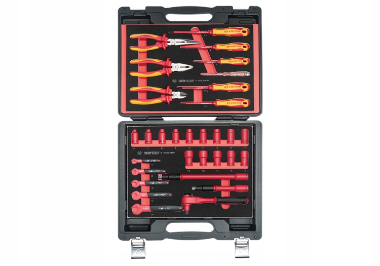 Zestaw Nasadek Kluczy 3/8" Wkrętaki Izolowane Vde 1000V King Tony 30VE31MPV