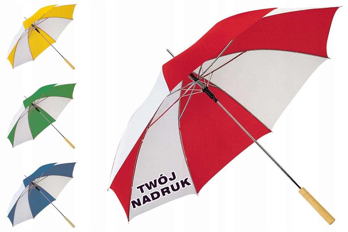 

parasol z Twoim dowolnym nadrukiem, różne kolory