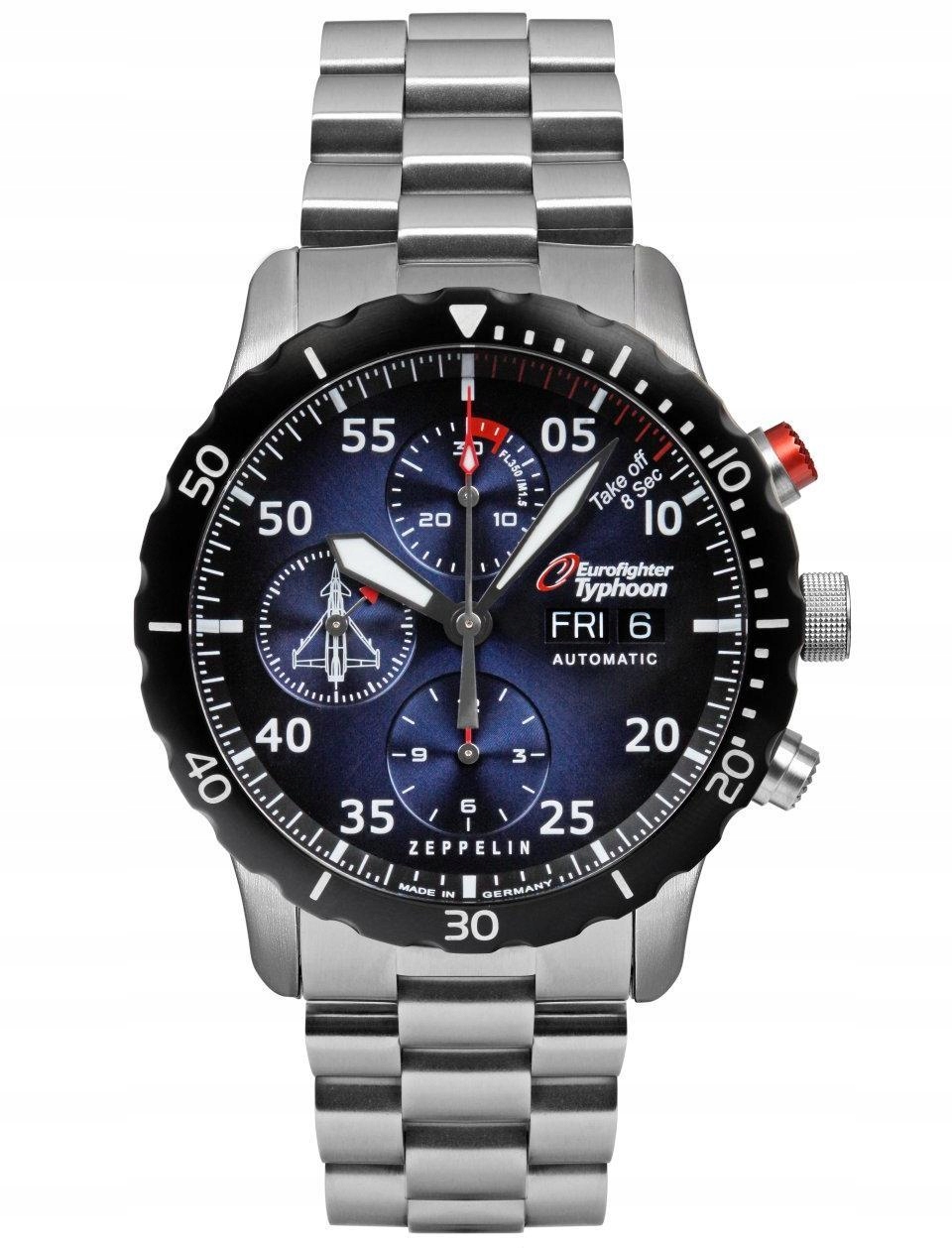 Nový originální pánský Zeppelin náramek Eurofighter 7218M-3 Automatik