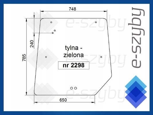 sklo Mf série 4200 4300 zadní zelené