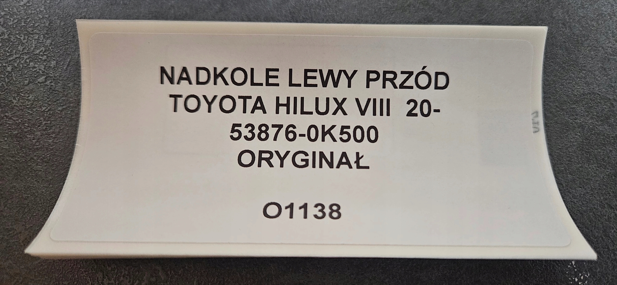 mudguard left front TOYOTA HILUX VIII 20- original 53876-0K500