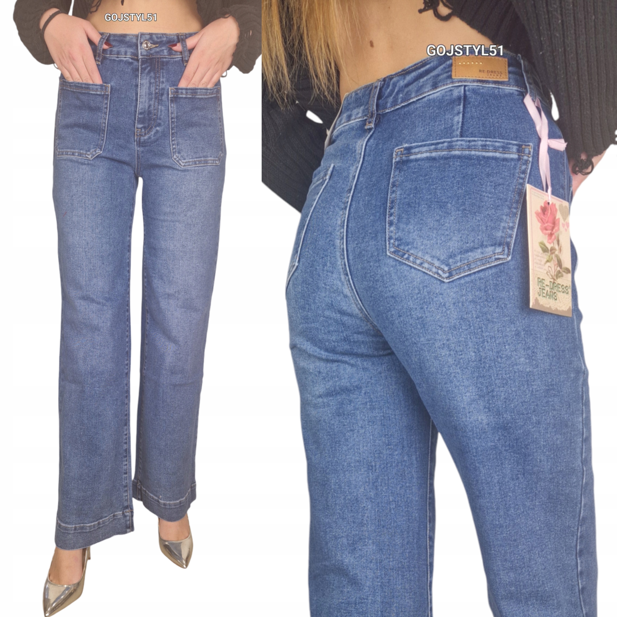 Jaensové dámské zeštíhlující kalhoty Nohavice Široká