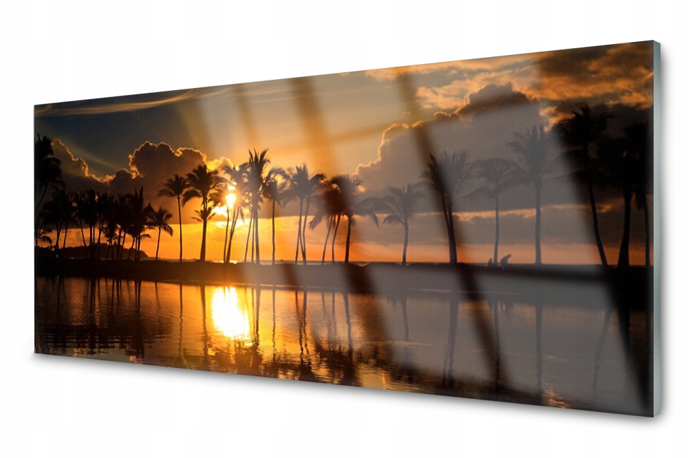 

Panel szklany do kuchni Drzewa Słońce 125x50