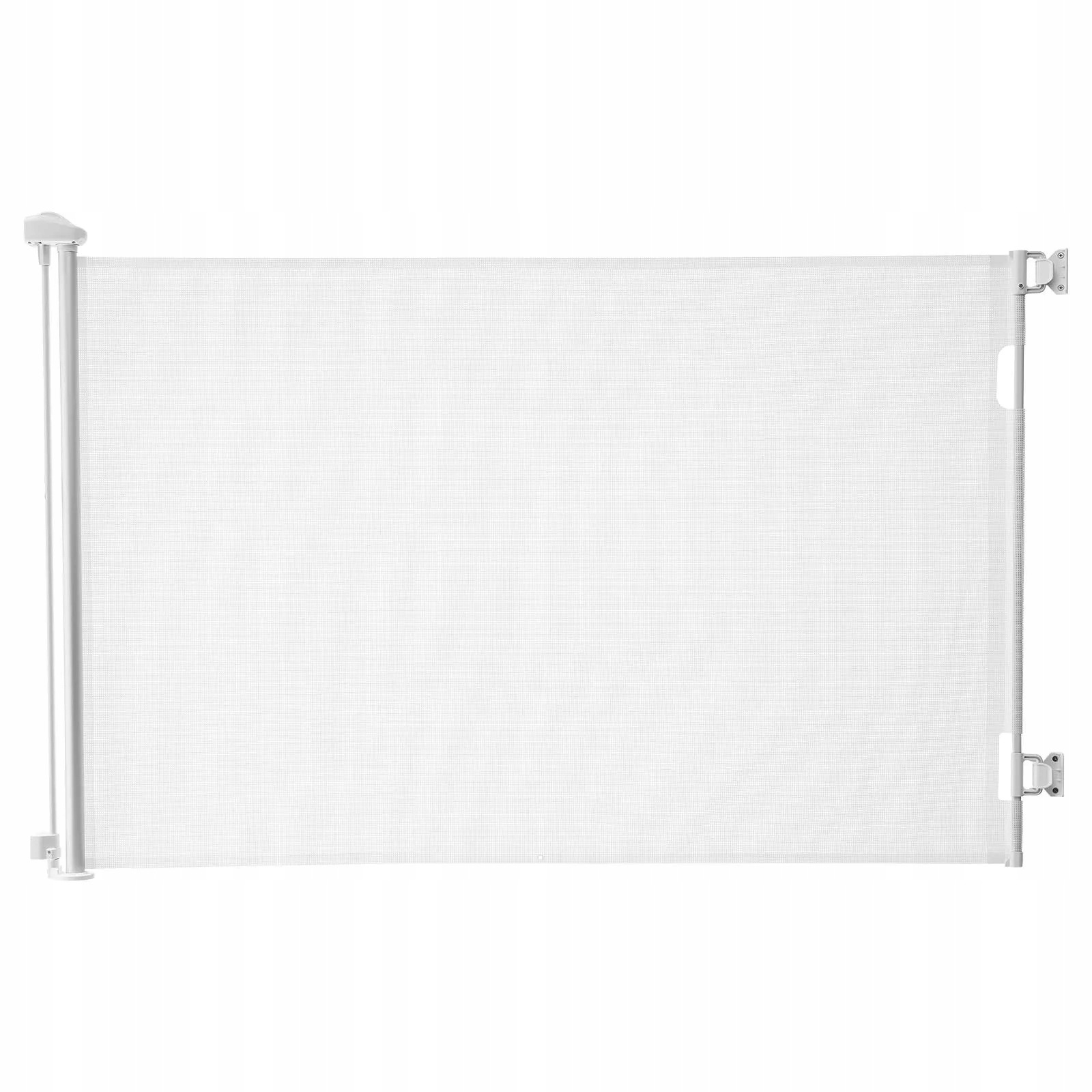 Ochranná zábrana pro děti, schody psa, rolovací, 145 cm 98 cm, bílá