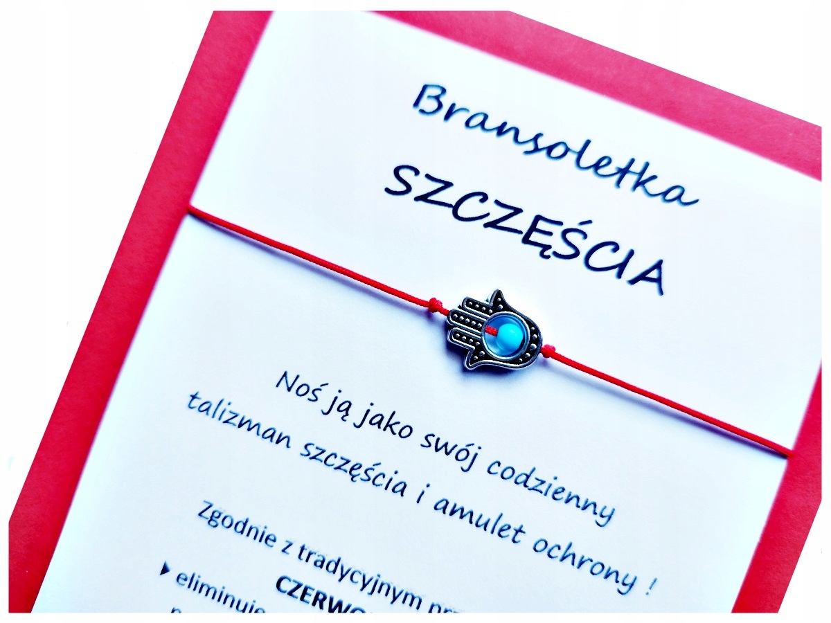 

Ręka Fatimy Bransoletka Szczęścia Czerwona 118
