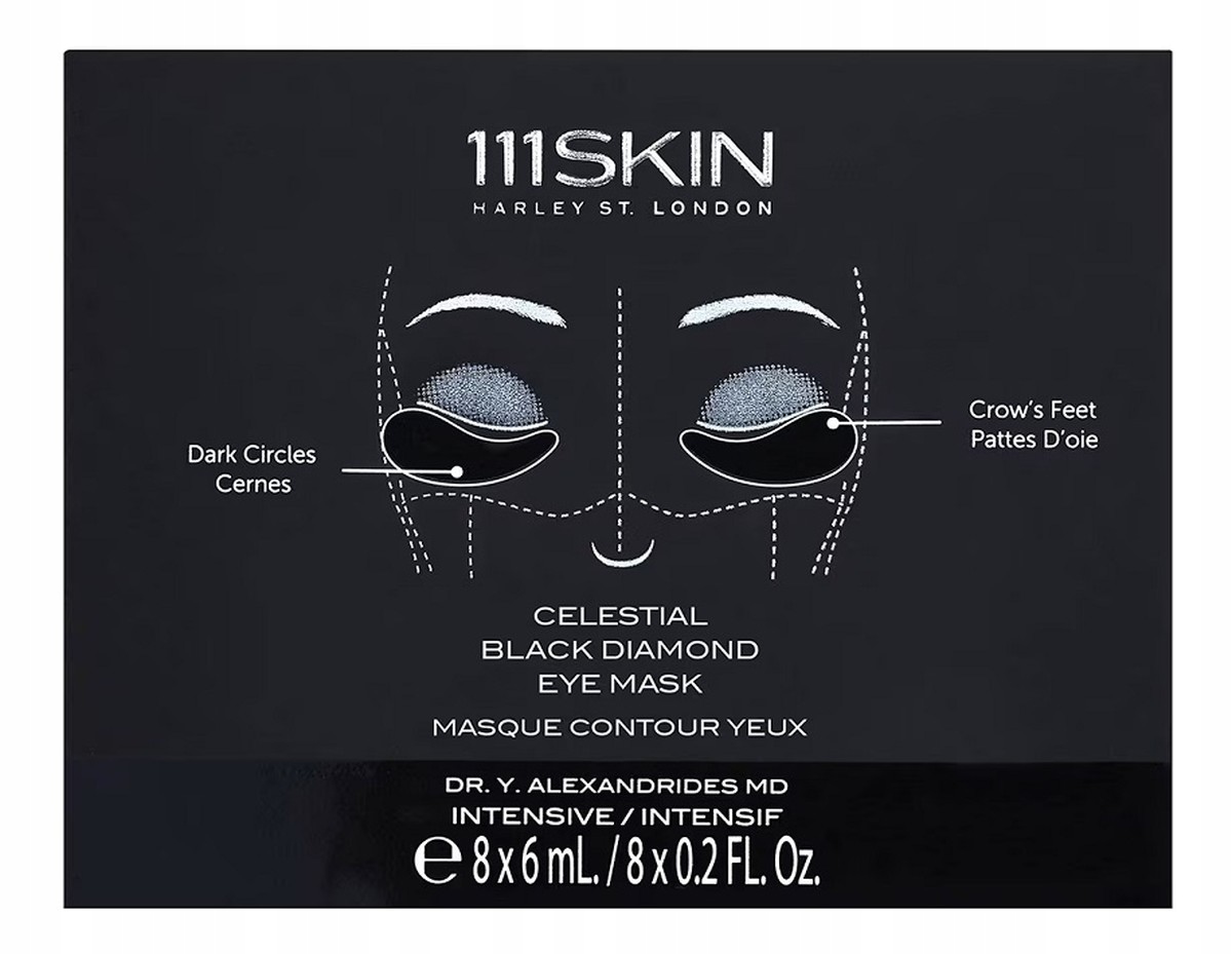 111Skin Celestial černá diamantová oční maska pod oči 8x6 ml 48 ml