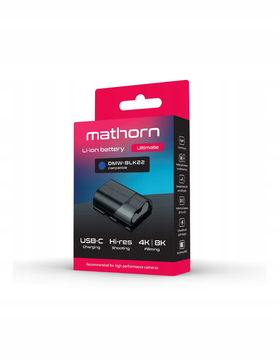 Baterie Mathorn MB-254 Ultimate 2600 mAh Usb-c náhrada za DMW-BLK22 (Novinka!)