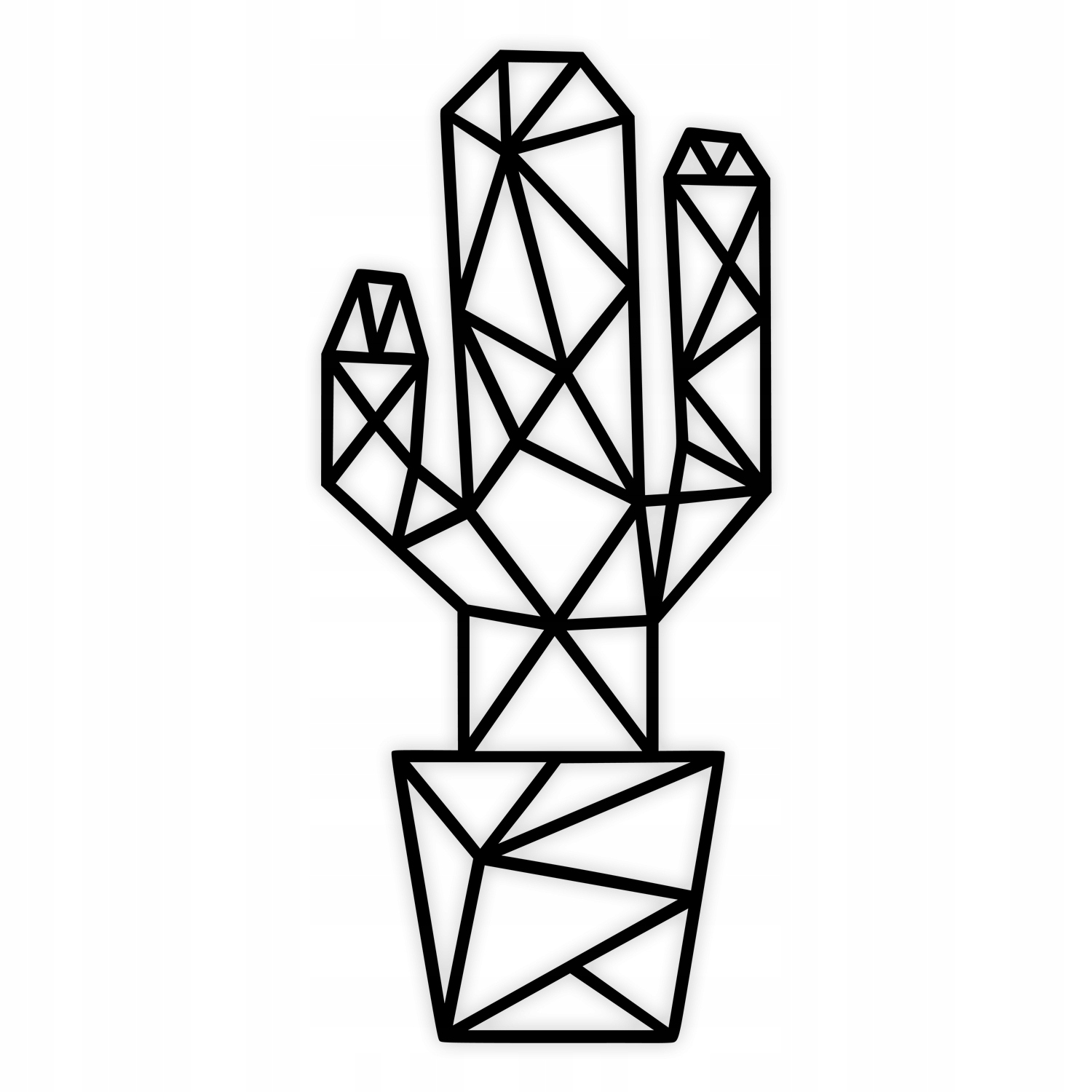 Dekoracja ścienna A118 KAKTUS GEOMETRYCZNY 30x14