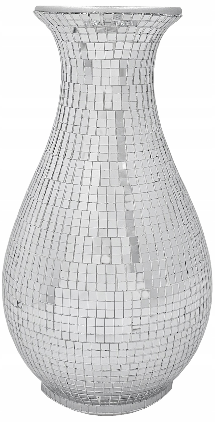 Zrcadlová Váza Obal Flakon 1A058 26 cm Stříbrná