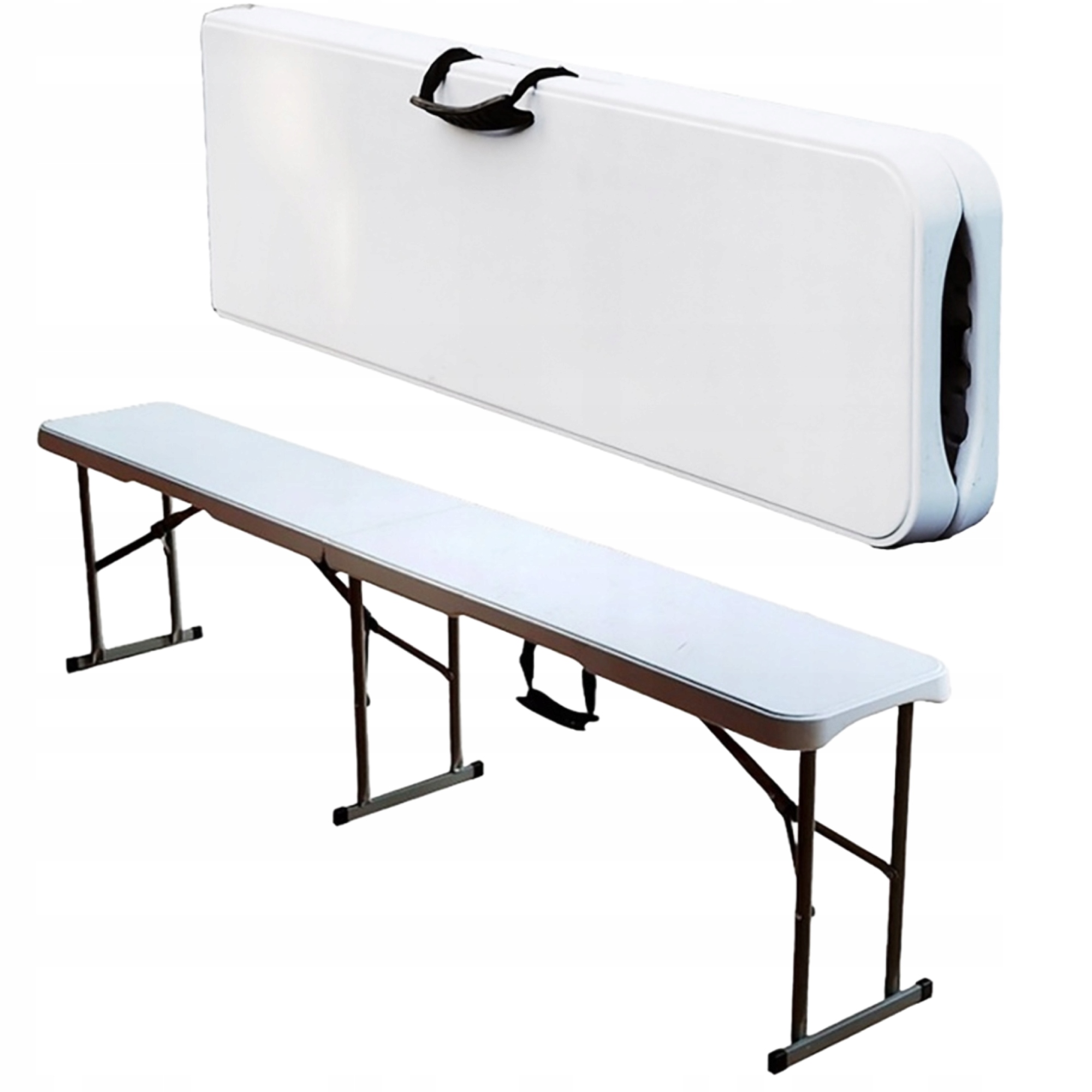 Duża Ławka Cateringowa Bankietowa Składana Ogrodowa Bez Oparcia 180X28CM