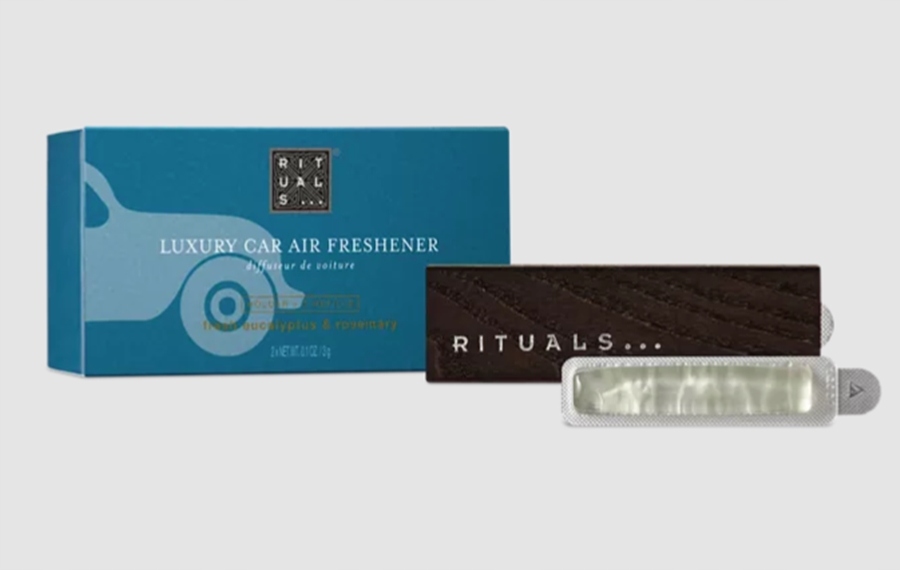 Rituals Zapach do Samochodu Fresh Eucalyptus&Rosemary, 2x3g +drewniane etui