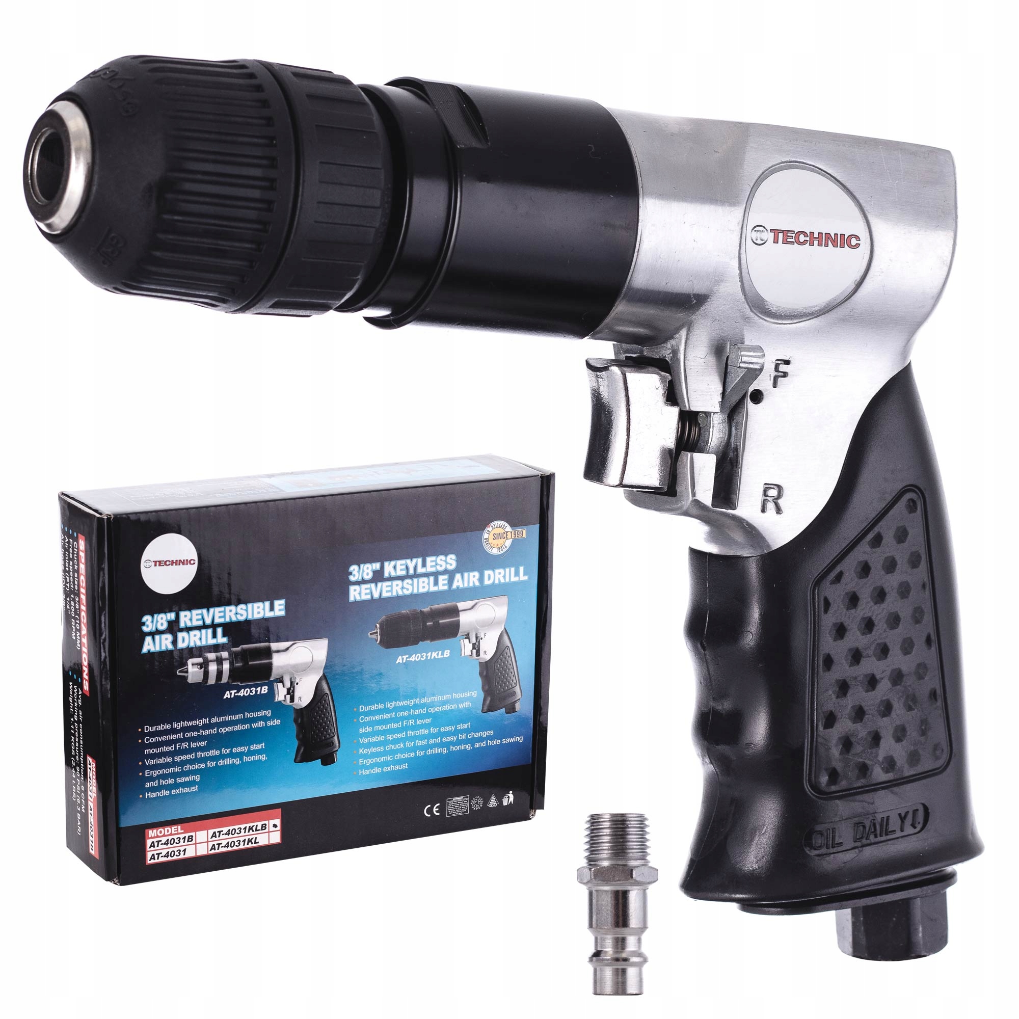 Pneumatická Samosvorná Vrtačka 0,8-10 MM Dřevo Kov Dílna