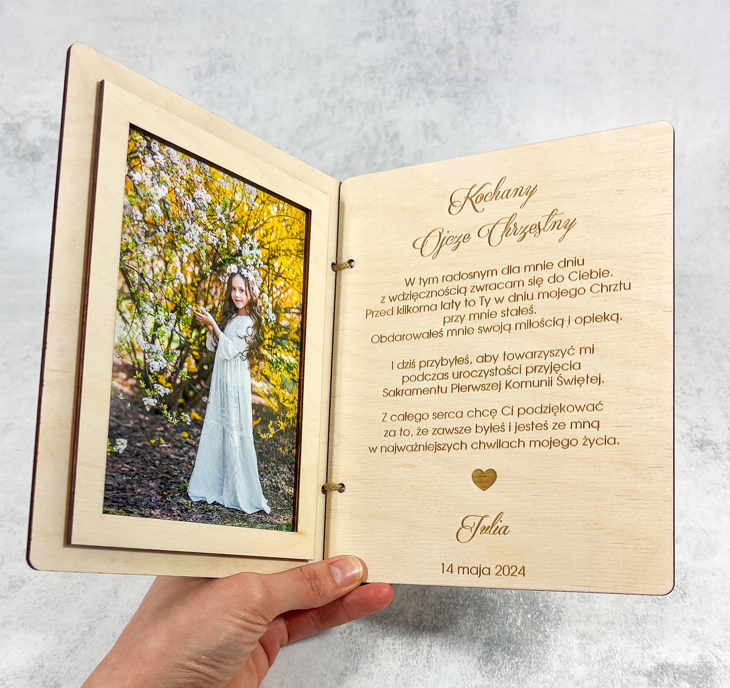 PODZIĘKOWANIE DLA OJCA CHRZESTNEGO KOMUNIA Rodzaj inny