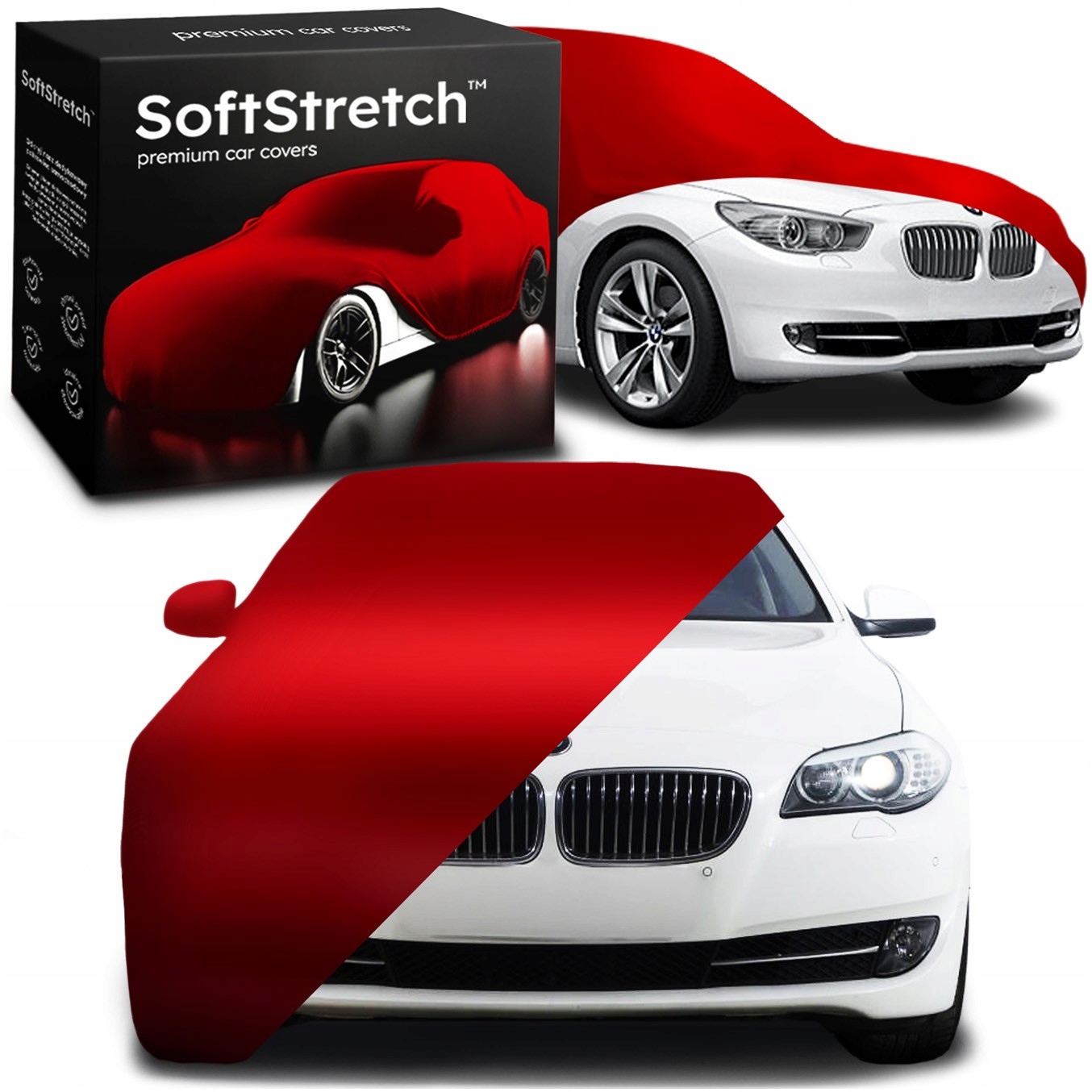 Kryt do auta SoftStretch pro Bmw řady 5 F10 červený