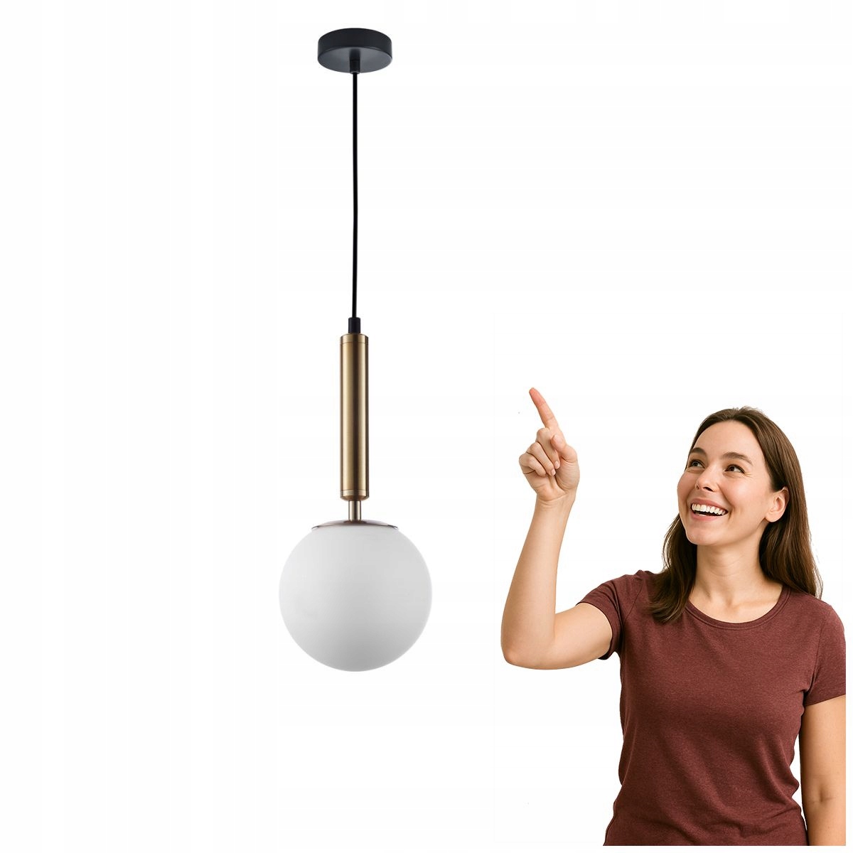 Závěsná lampa Ravena mosaz nastavitelná, moderní Italux