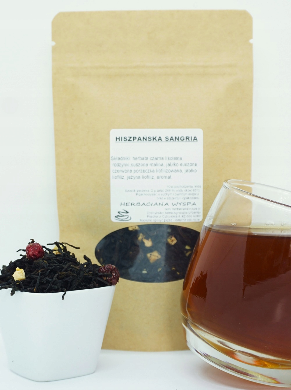 Španělská Sangria 1 kg černého čaj rozinky , maliny, jablko, rybíz